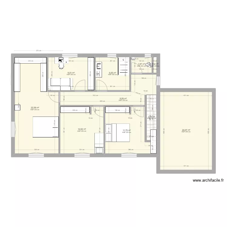 Maison la Roque - apres mesure 2. Plan de 