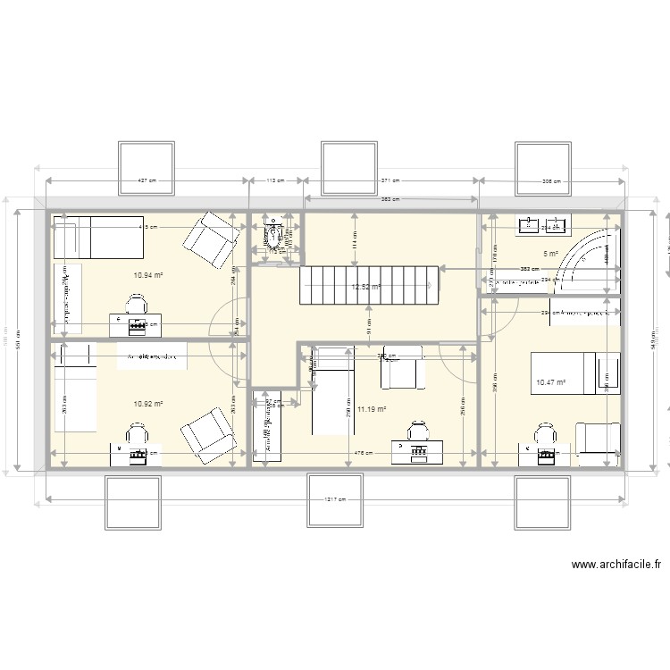 combles maison v5. Plan de 0 pièce et 0 m2
