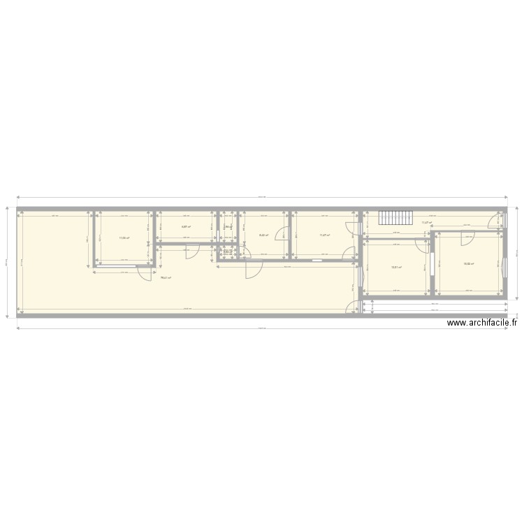 antoine situation existante. Plan de 18 pièces et 269 m2