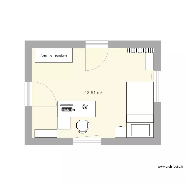 chambre. Plan de 