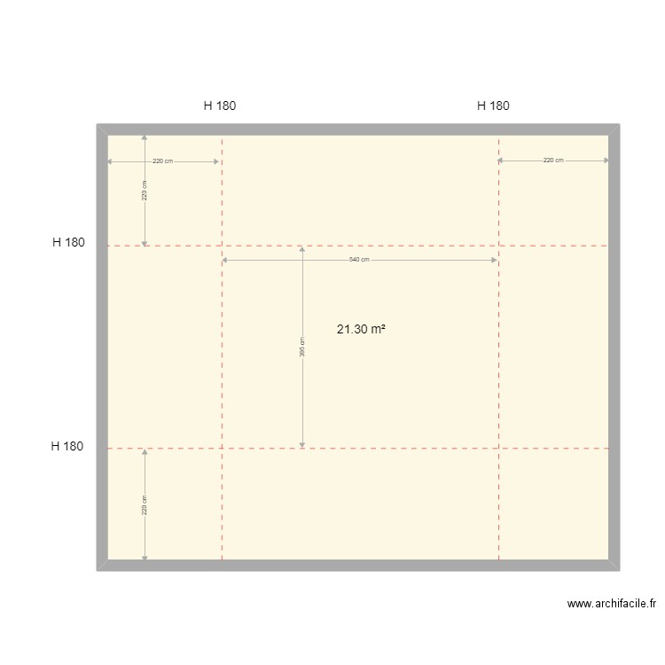 LAVIGNE. Plan de 1 pièce et 83 m2