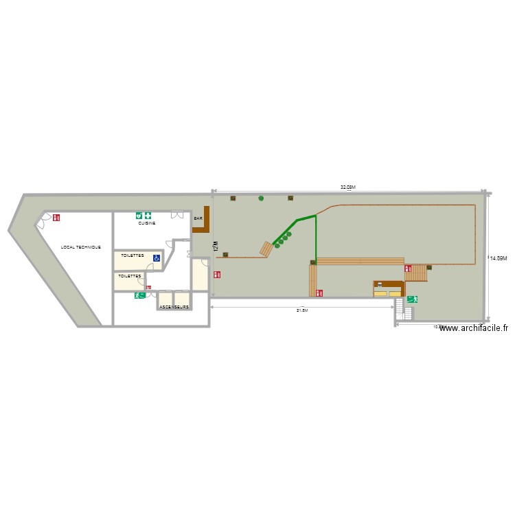 Plan vierge Rooftop 314. Plan de 0 pièce et 0 m2