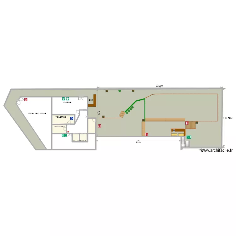 Plan vierge Rooftop 314. Plan de 