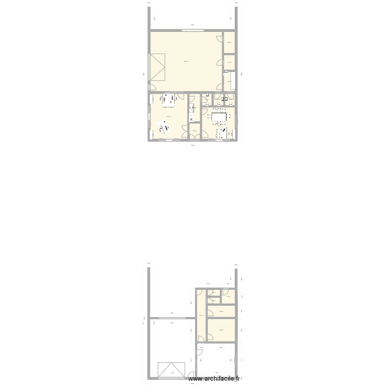 Bureaux et réception. Plan de 17 pièces et 192 m2