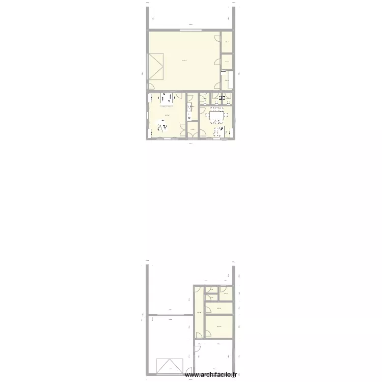 Bureaux et r&eacute;ception. Plan de 