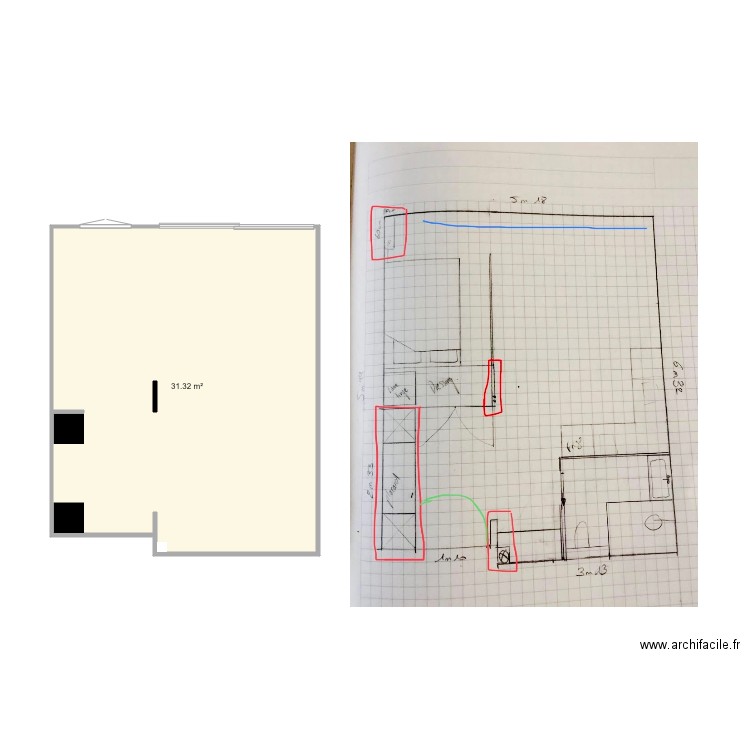 Plan soeur Julie. Plan de 0 pièce et 0 m2