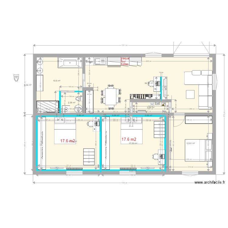 bnb proto appart. Plan de 0 pièce et 0 m2