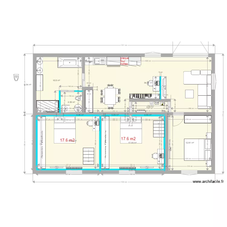 bnb proto appart. Plan de 