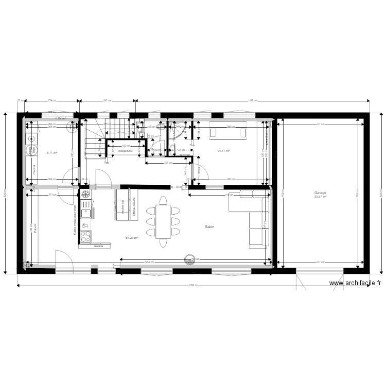 Projet Spinelli plan implantation cuisine 2. Plan de 0 pièce et 0 m2