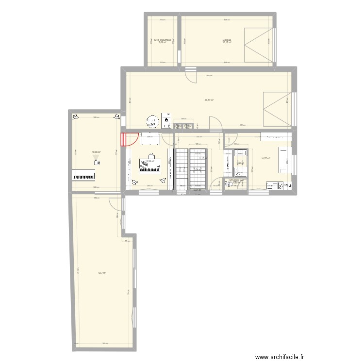 BRAMANS CECILE RDC PROJET avril 2023. Plan de 0 pièce et 0 m2