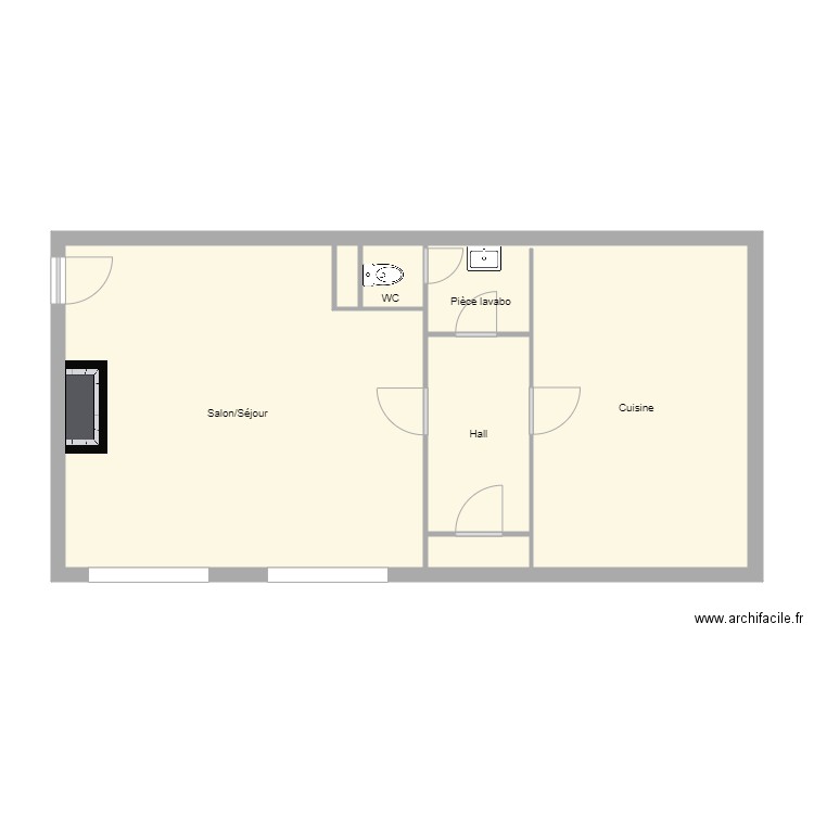 PLAN AVANT TRAVAUX KERNAFLEN. Plan de 0 pièce et 0 m2
