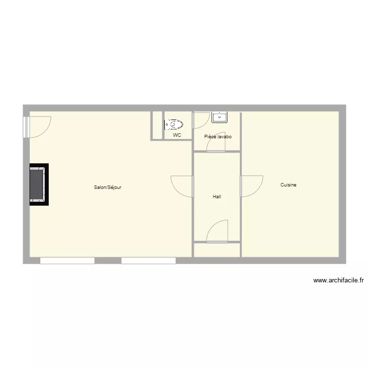 PLAN AVANT TRAVAUX KERNAFLEN. Plan de 