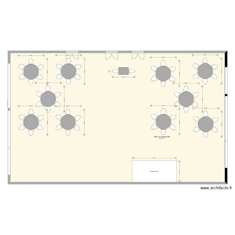 Salon La Lisiere Dorée Ste MESME version F. Plan de 0 pièce et 0 m2