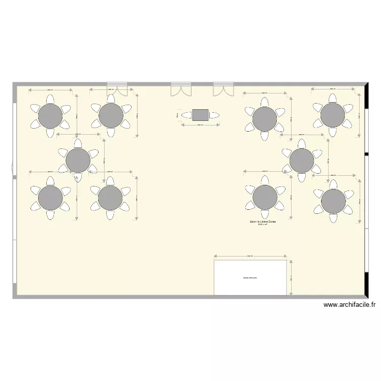 Salon La Lisiere Dor&eacute;e Ste MESME version F. Plan de 