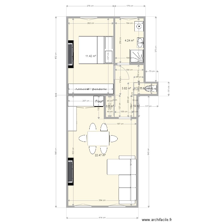 apart pauline. Plan de 0 pièce et 0 m2