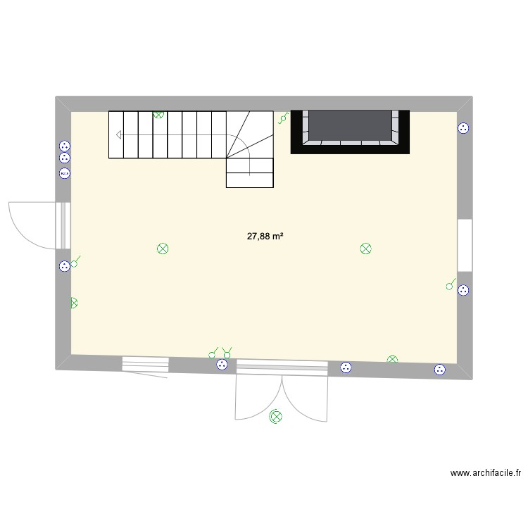 RDC Maison. Plan de 0 pièce et 0 m2