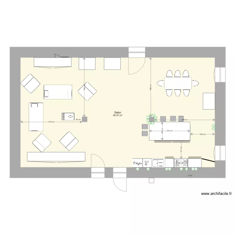 Salon Salle a manger. Plan de Salon Salle a manger. Plan de