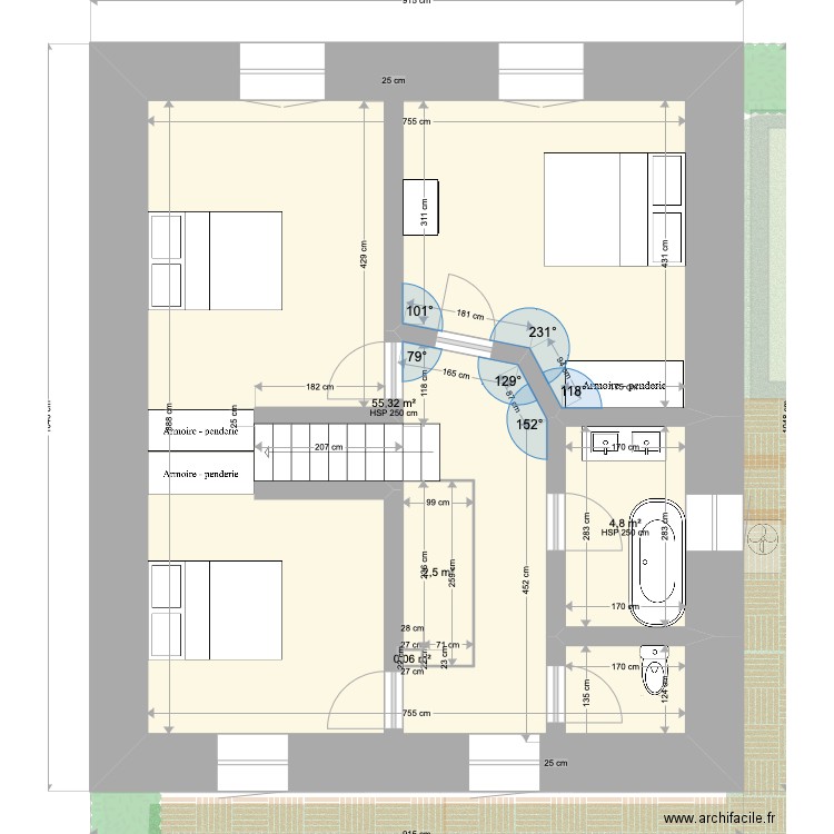 NEXRP. Plan de 14 pièces et 235 m2