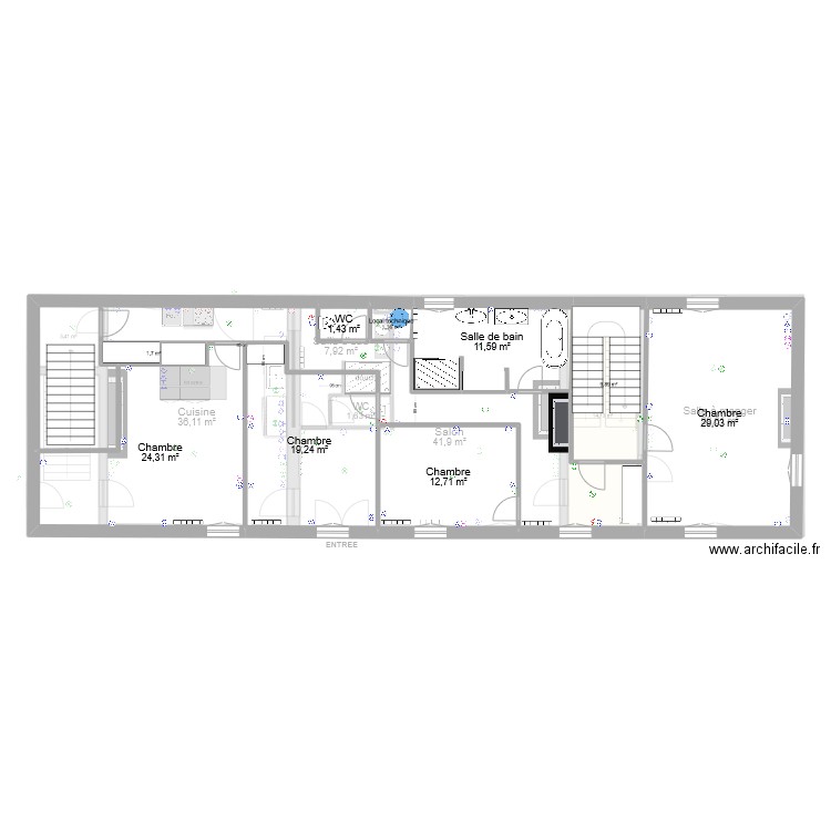 Electricité. Plan de 0 pièce et 0 m2