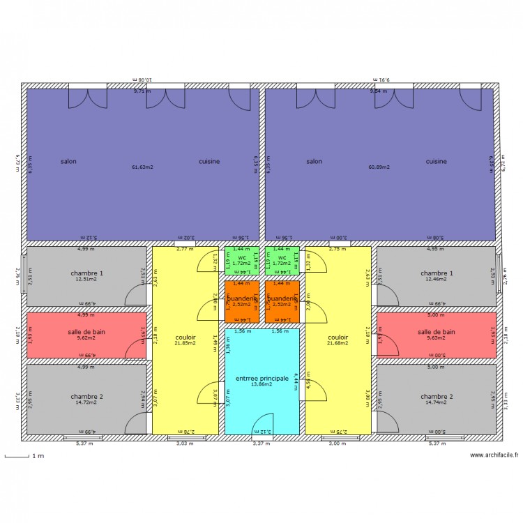 Projet 01, complexe bloc appartements, rez de chsée. Plan de 0 pièce et 0 m2