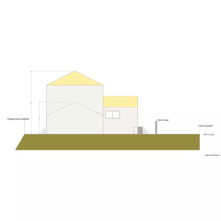 Fa&ccedil;ade nord. Plan de 