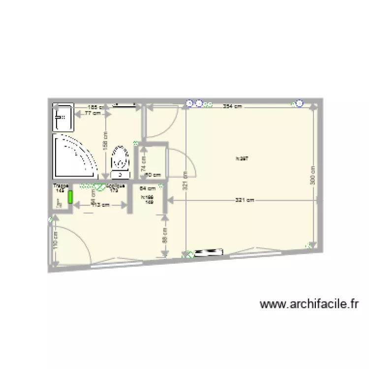 STUDIO ST LAZARE. Plan de 