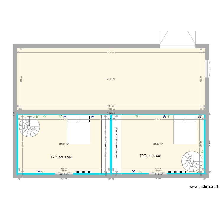 sous sol souplex. Plan de 0 pièce et 0 m2