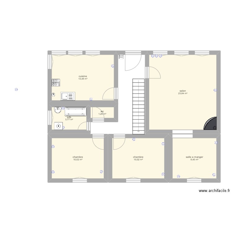 makimaya28. Plan de 7 pièces et 71 m2