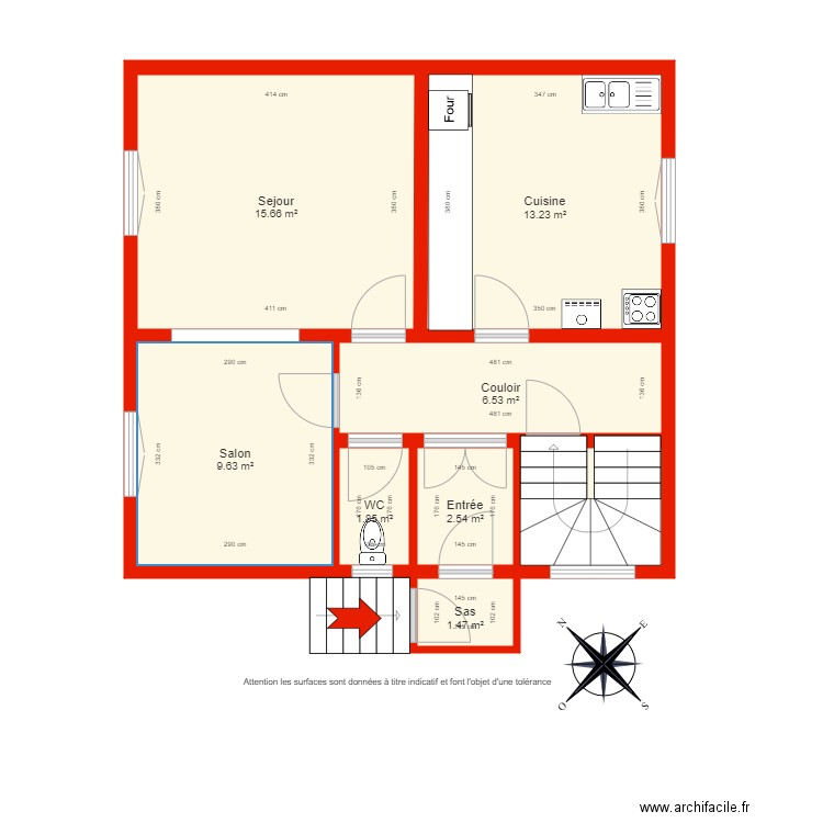 BI 4798 rdc côté. Plan de 0 pièce et 0 m2