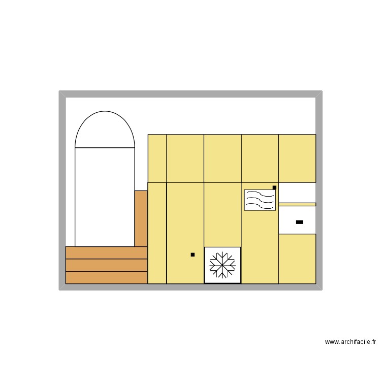 D Mur rangement cuisine IKEA 3-4. Plan de 1 pièce et 12 m2