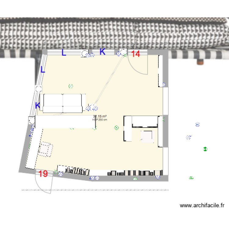 family room be a. Plan de 0 pièce et 0 m2