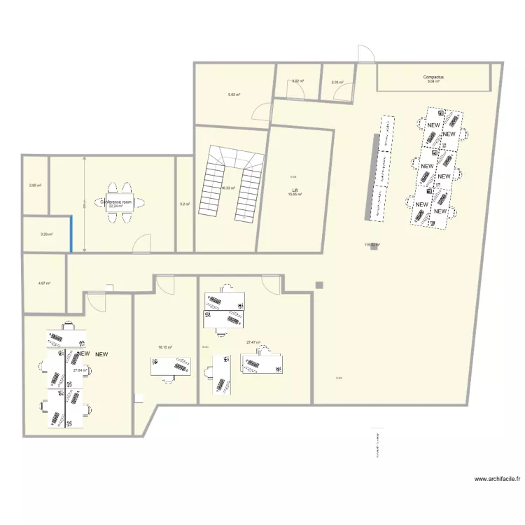 5&egrave;me 1&egrave;re &eacute;bauche. Plan de 