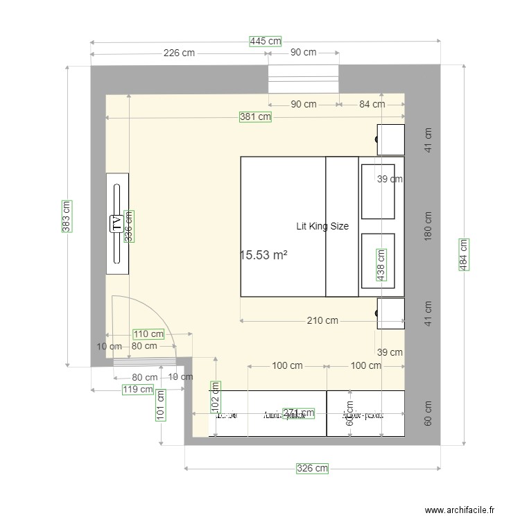 chanbre 1. Plan de 0 pièce et 0 m2