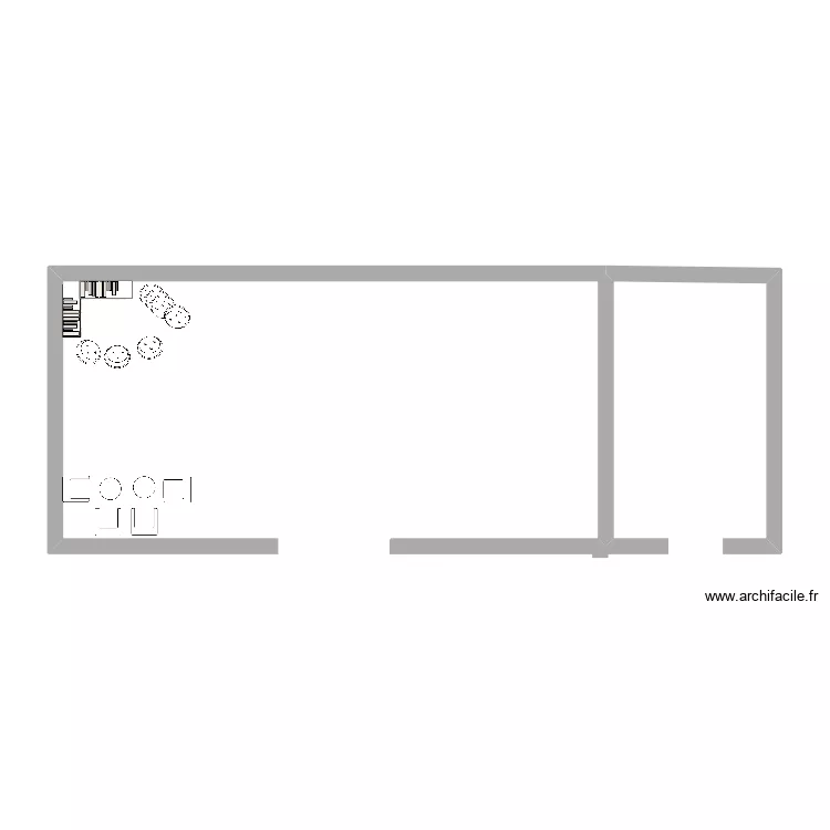 salon de th&eacute;. Plan de 