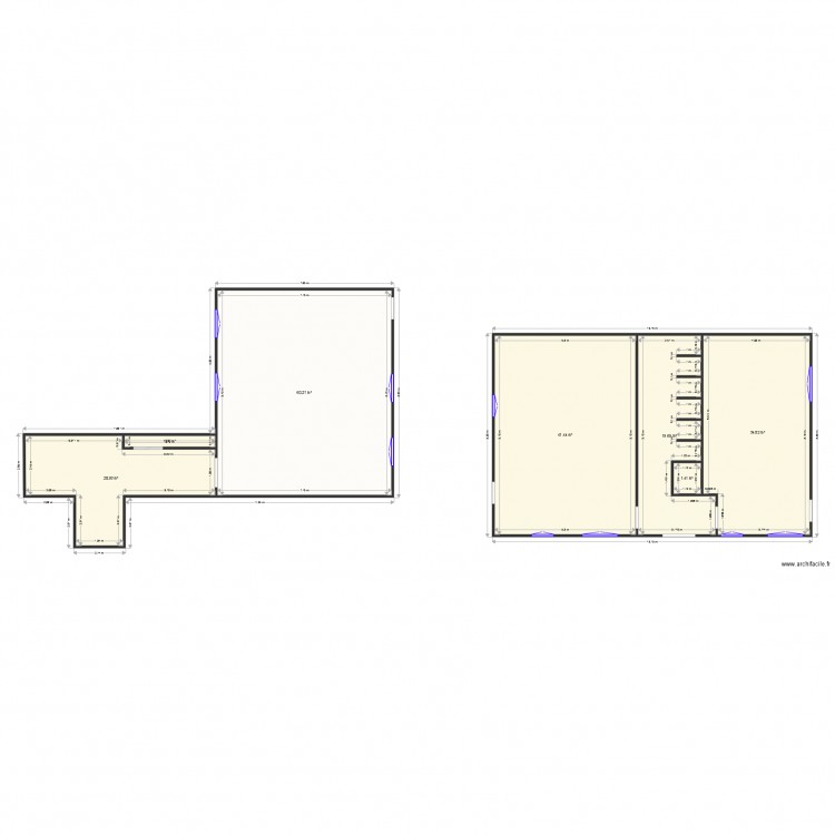 Extension école Jurques. Plan de 7 pièces et 186 m2