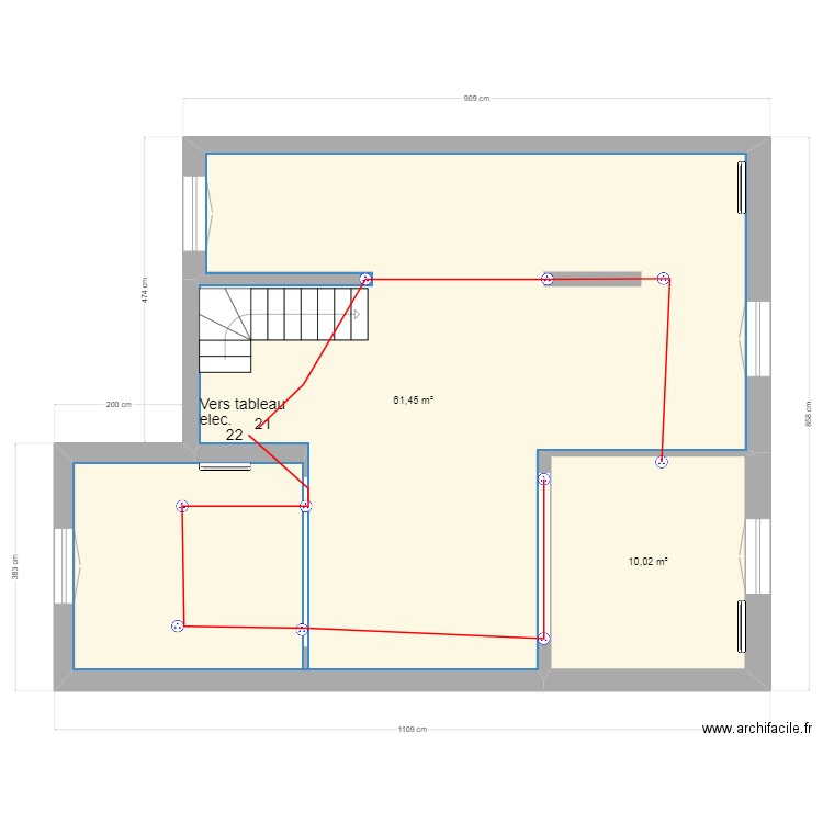 R+1 comble prise electricité. Plan de 0 pièce et 0 m2