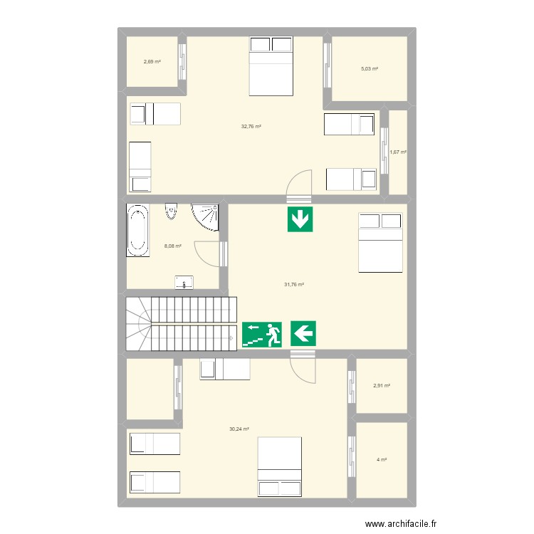 étage. Plan de 0 pièce et 0 m2