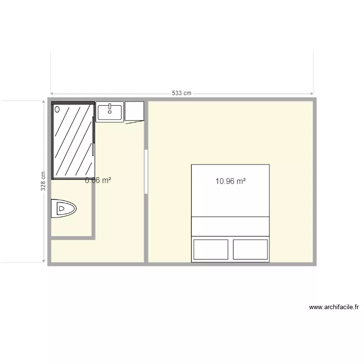 agrandisement maison. Plan de 