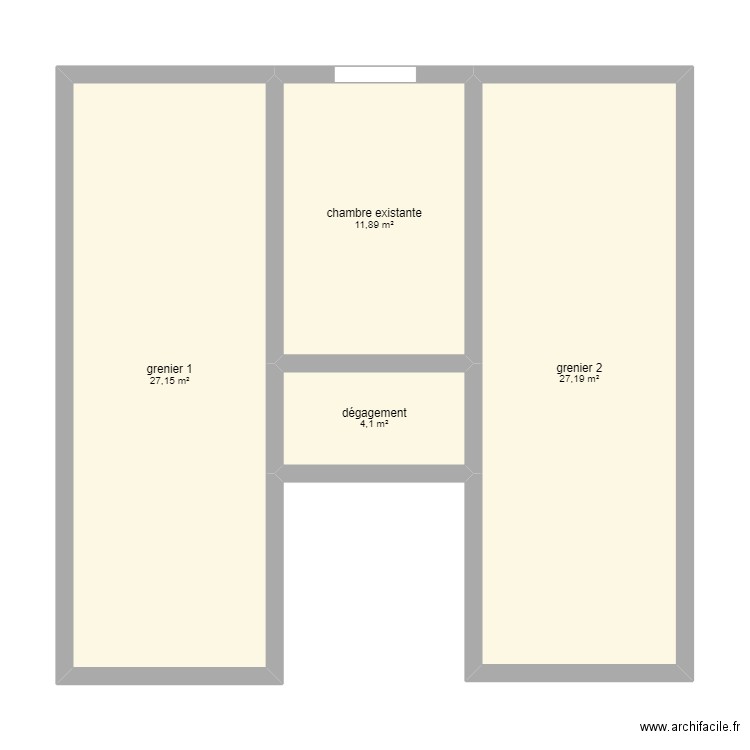 étage existant. Plan de 0 pièce et 0 m2