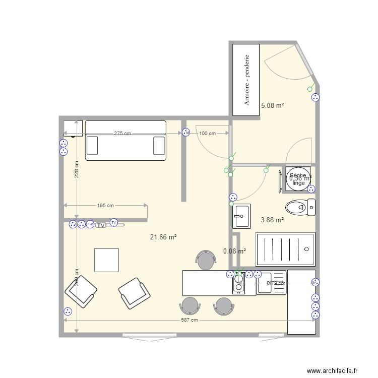 GOURVES PLACE FAC 01. Plan de 0 pièce et 0 m2