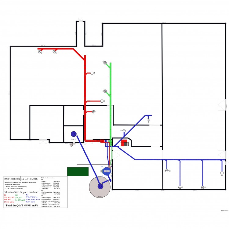 Bonnardel aspiration des locaux. Plan de 0 pièce et 0 m2