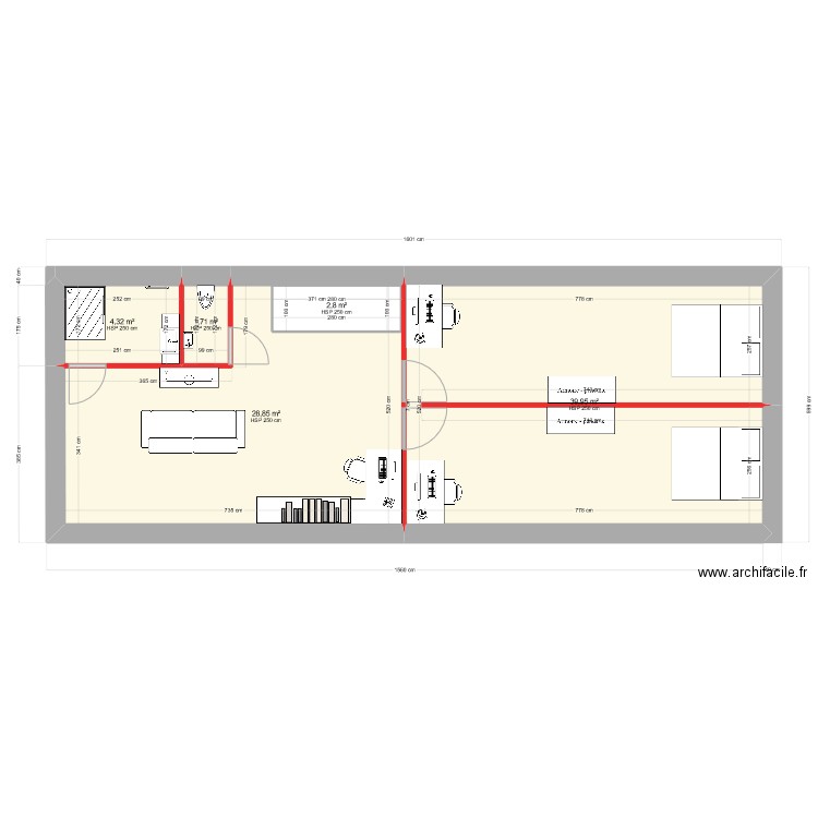 plan sans extension mathilde . Plan de 13 pièces et 186 m2