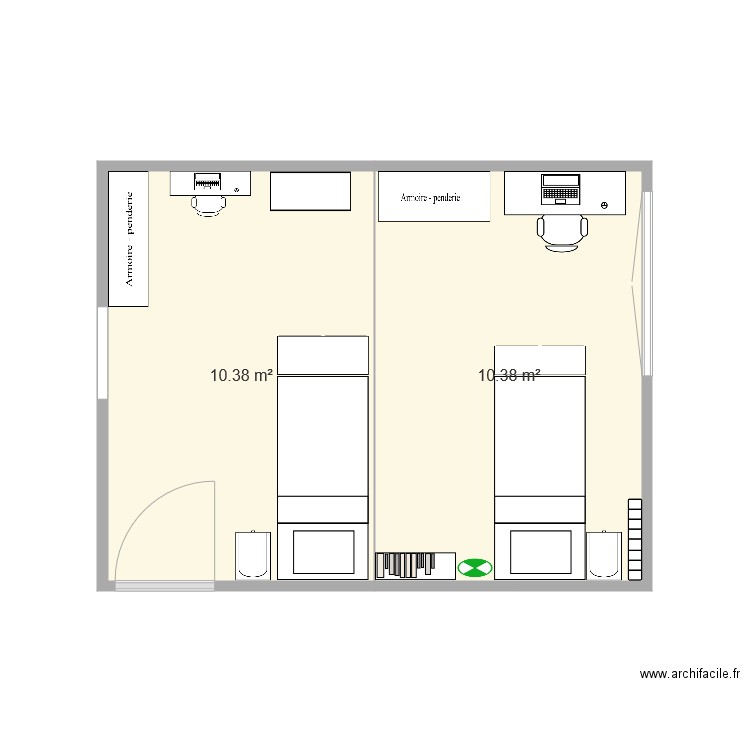 CHAMBRE . Plan de 0 pièce et 0 m2