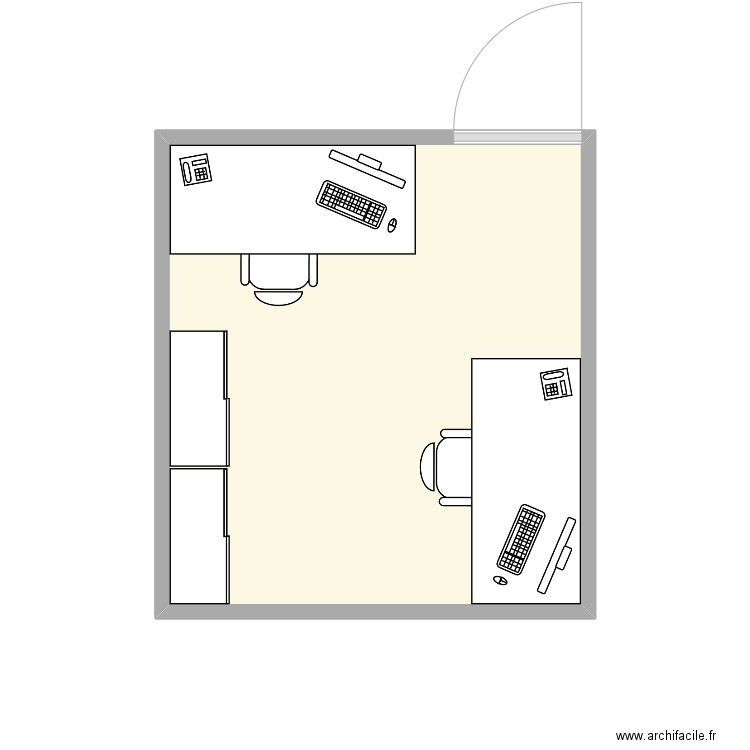 Bureau méthodes. Plan de 1 pièce et 10 m2