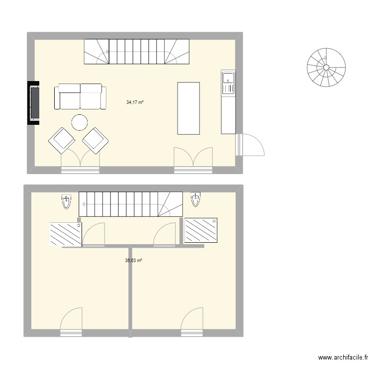 os portes rez de chao . Plan de 0 pièce et 0 m2