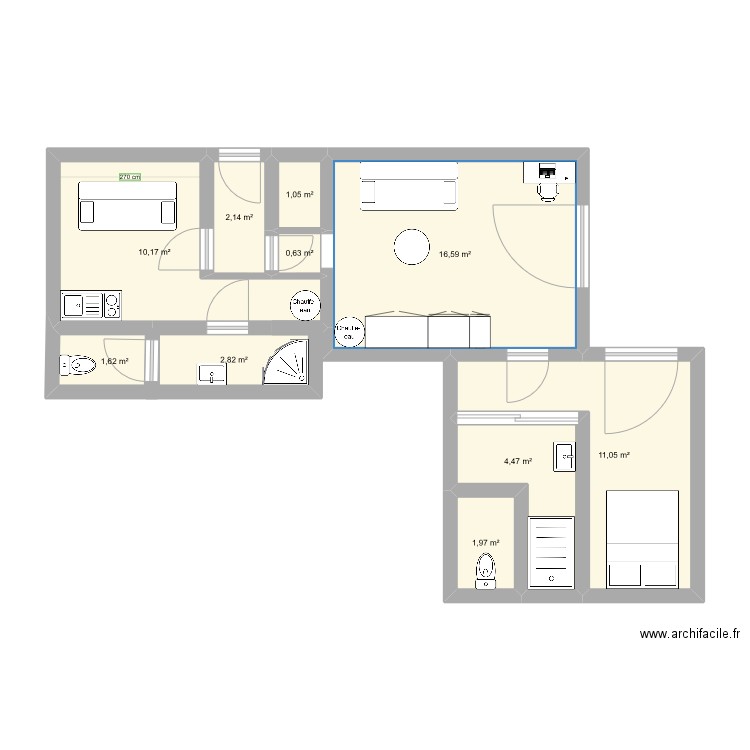 21 gal. Plan de 0 pièce et 0 m2