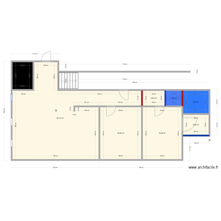 pontiac d 2  appart1. Plan de 8 pièces et 103 m2