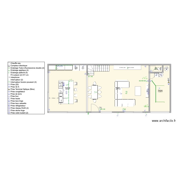 Nella Jordan 1.1 Elec. Plan de 15 pièces et 223 m2