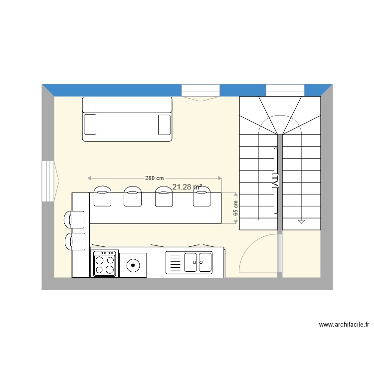 Cuisine 2. Plan de 0 pièce et 0 m2