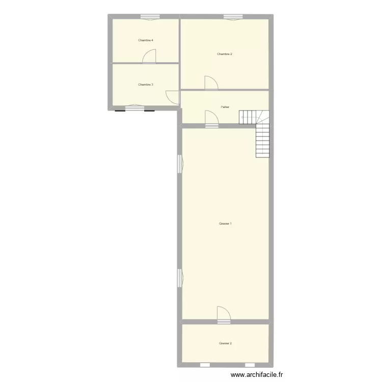 Croquis BAILLY Etage. Plan de 